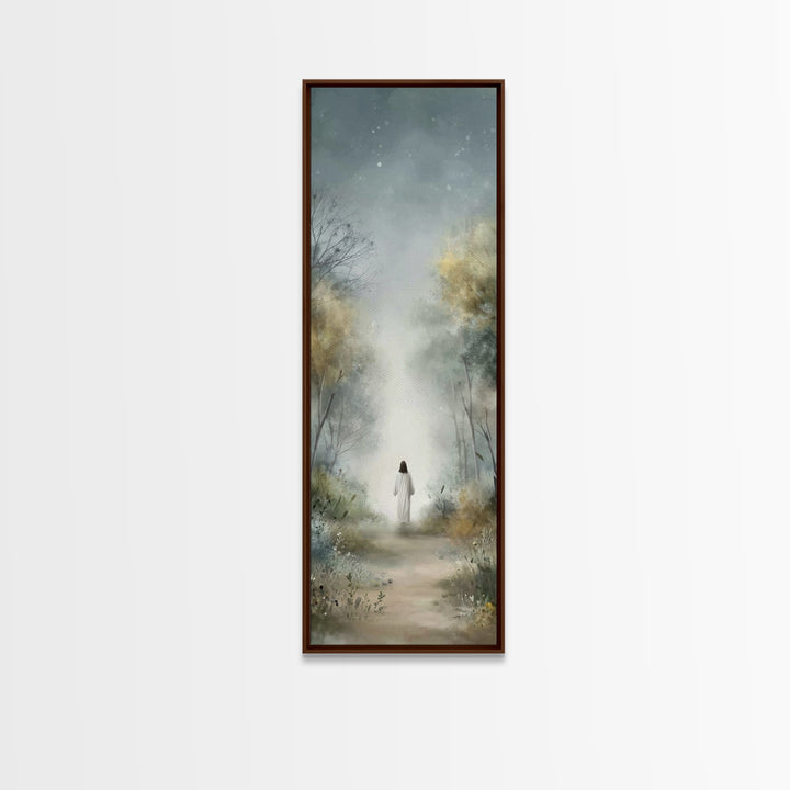 Forest Of Hope – Framed Canvas Print – Tall Narrow Wall Art – Christian Art Print – Christian Wall Art – Modern Christian Art – Jesus Paint