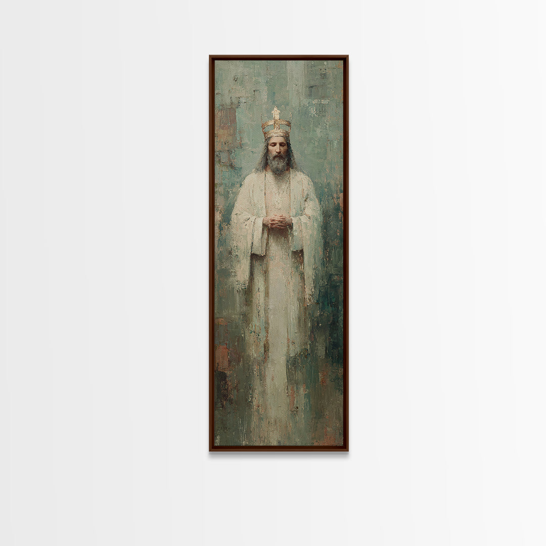 Majesty Of Heaven – Framed Canvas Print – Tall Narrow Wall Art – Christian Wall Art – Large Jesus Painting – Christian Art Work – Christmas