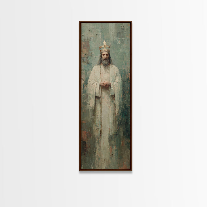 Majesty Of Heaven – Framed Canvas Print – Tall Narrow Wall Art – Christian Wall Art – Large Jesus Painting – Christian Art Work – Christmas