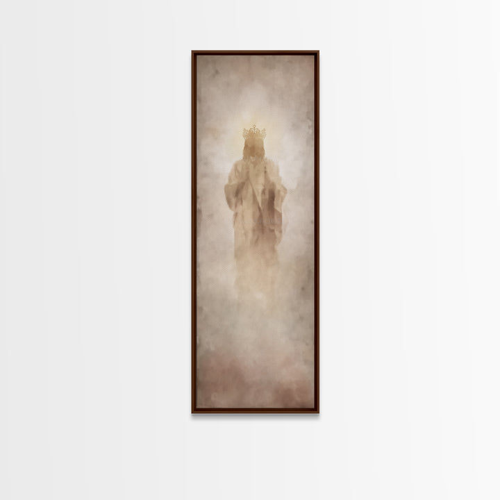 Radiant Holy Crown – Framed Canvas Print – Skinny Art – Christian Painting – Jesus Art Print – Christian Christmas Art – Modern Christian A
