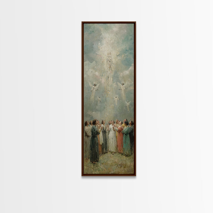 Ascension Light – Framed Canvas Print – Christian Wall Art – Modern Christian Painting – Christian Art Canvas – Narrow Art – Christian Gift