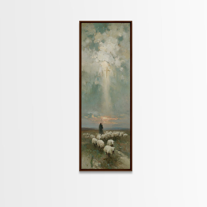 Desert Glory Sky | Framed Canvas Print | Narrow Art | Christian Art Canvas | Christian Painting | Christmas Art