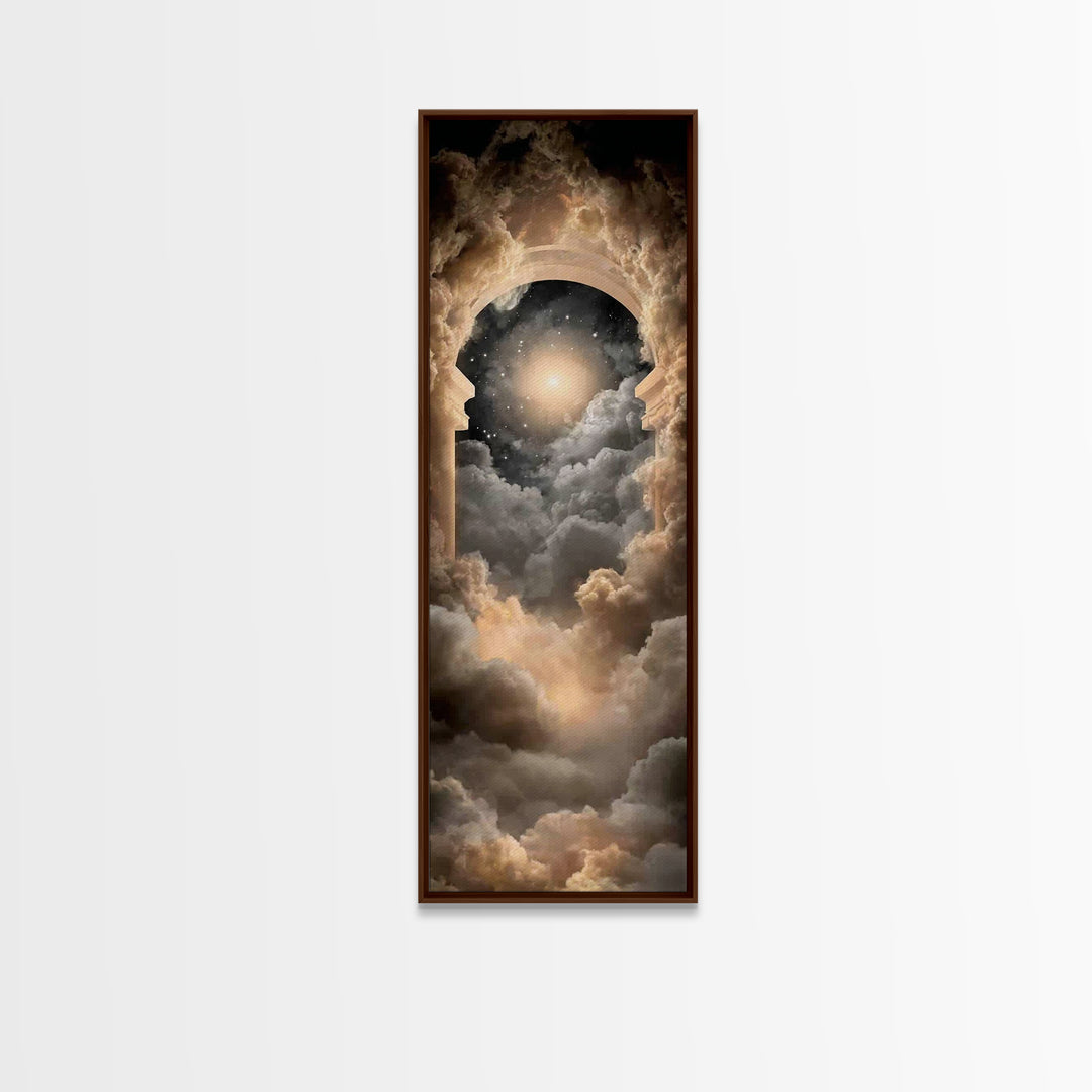 Celestial Gate – Framed Canvas Print – Christian Art Canvas – Moody Christian Art – Christian Wall Art – Skinny Art – Christian Painting