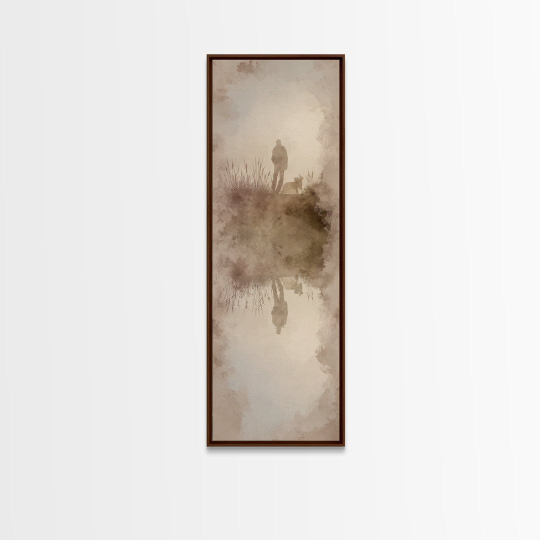 Autumn Shepherd Peace, Framed Canvas Print, Christian Art, Jesus Painting, Christian Art Canvas, Tall Narrow Wall Art, Christian Wall Art