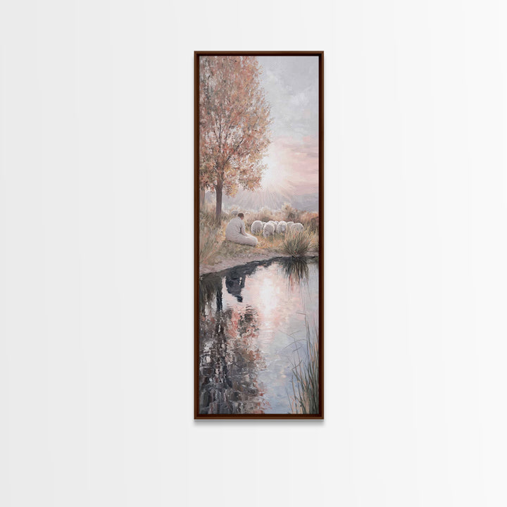 Open Field Reverence | Framed Canvas Print | Christian Art Canvas | Christian Art | Christian Wall Art | Tall Narrow Wall Art | Jesus Paint