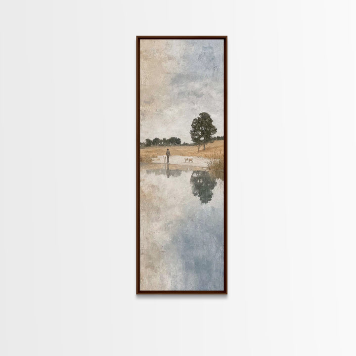 Shepherd’s Morning Glow – Framed Canvas Print – Christian Wall Art – Jesus Painting – Christian Art – Christian Art Canvas – Tall Narrow Wa