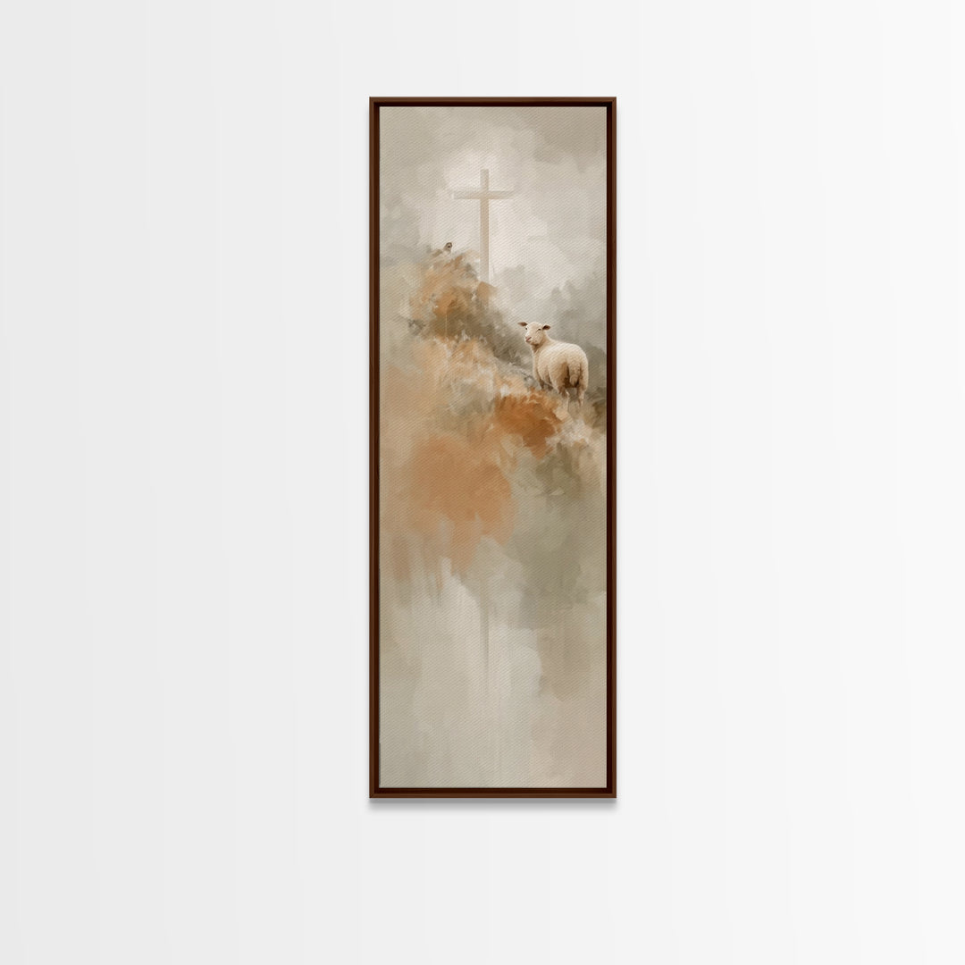 Path Of Grace – Framed Canvas Print – Tall Skinny Art Print – Christian Art – Christian Paintings – Christian Art Canvas – Christmas Art –
