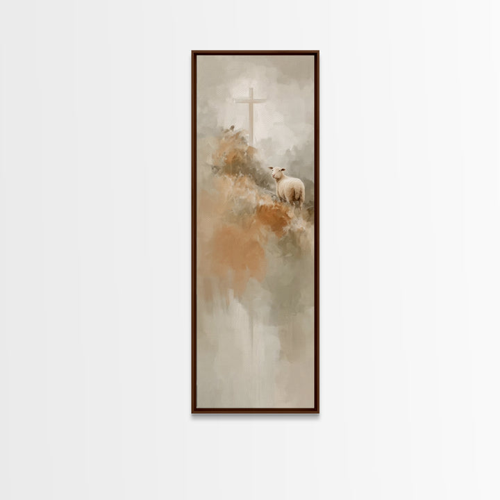 Path Of Grace – Framed Canvas Print – Tall Skinny Art Print – Christian Art – Christian Paintings – Christian Art Canvas – Christmas Art –
