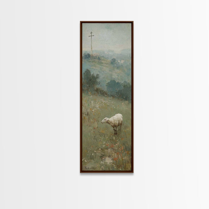 Autumn Promise – Framed Canvas Print – Narrow Art – Christian Art Canvas – Christian Wall Art – Christian Painting – Christmas Art – Christ