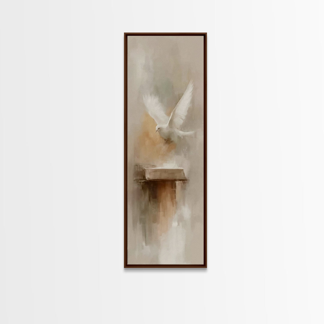 Spirit Of Light – Framed Canvas Print – Tall Skinny Art Print – Christian Wall Art – Christian Art Canvas – Christian Painting – Christian