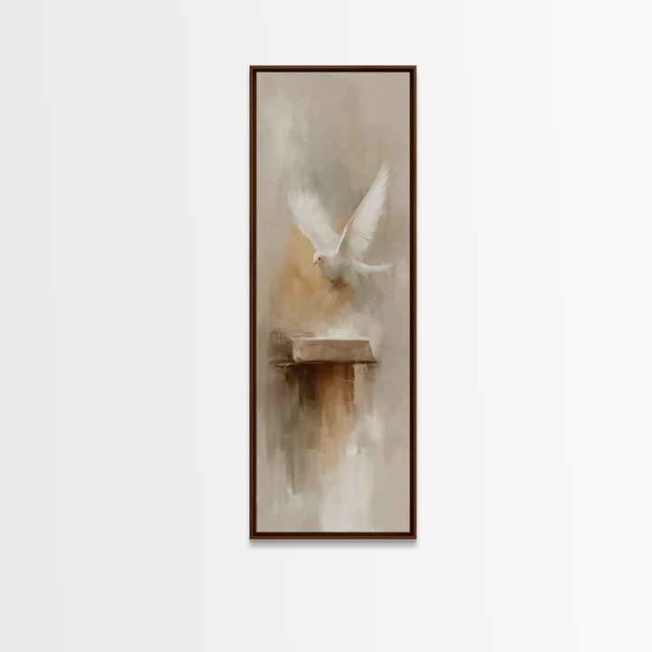 Spirit Of Light – Framed Canvas Print – Tall Skinny Art Print – Christian Wall Art – Christian Art Canvas – Christian Painting – Christian