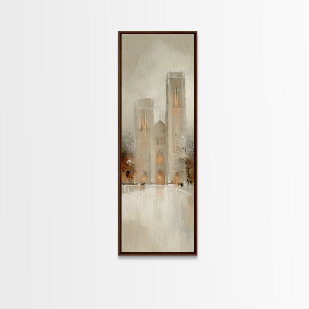 Twin Spire Grace - Framed Canvas Print - Christian Art Work - Tall Narrow Wall Art - Christian Wall Art - Modern Christian Art - Christmas