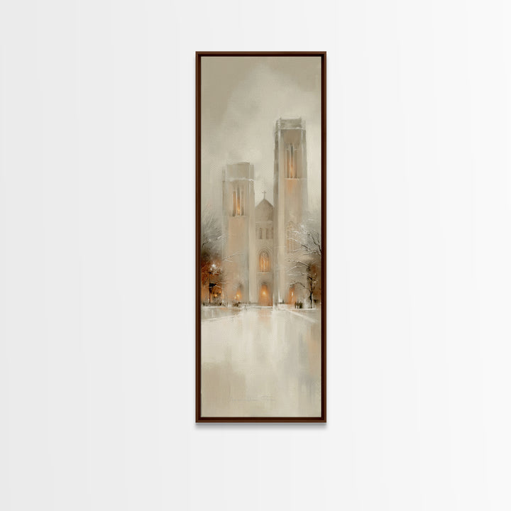Twin Spire Grace - Framed Canvas Print - Christian Art Work - Tall Narrow Wall Art - Christian Wall Art - Modern Christian Art - Christmas