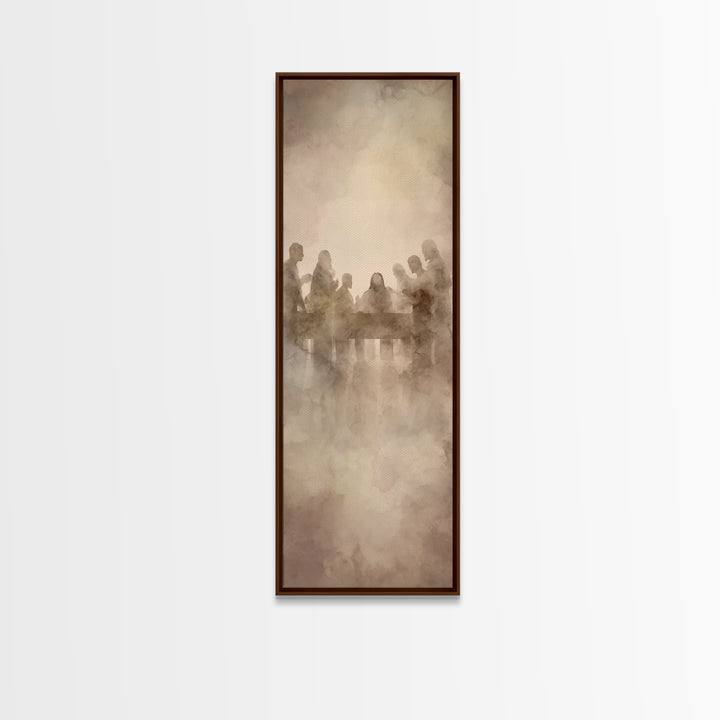 Sacred Upper Room – Framed Canvas Print – Christian Wall Art – Jesus Painting – Tall Skinny Art Print – Christian Art Canvas – Christian Ar