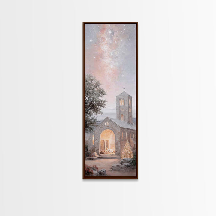 Star Of Bethlehem – Framed Canvas Print – Christian Christmas Art – Christian Wall Art – Christian Art Canvas – Skinny Art