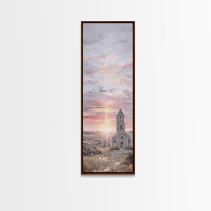 Mission Dawn – Framed Canvas Print – Narrow Art – Christian Art Print – Christian Wall Art – Christmas Art Prints – Christian Art Canvas