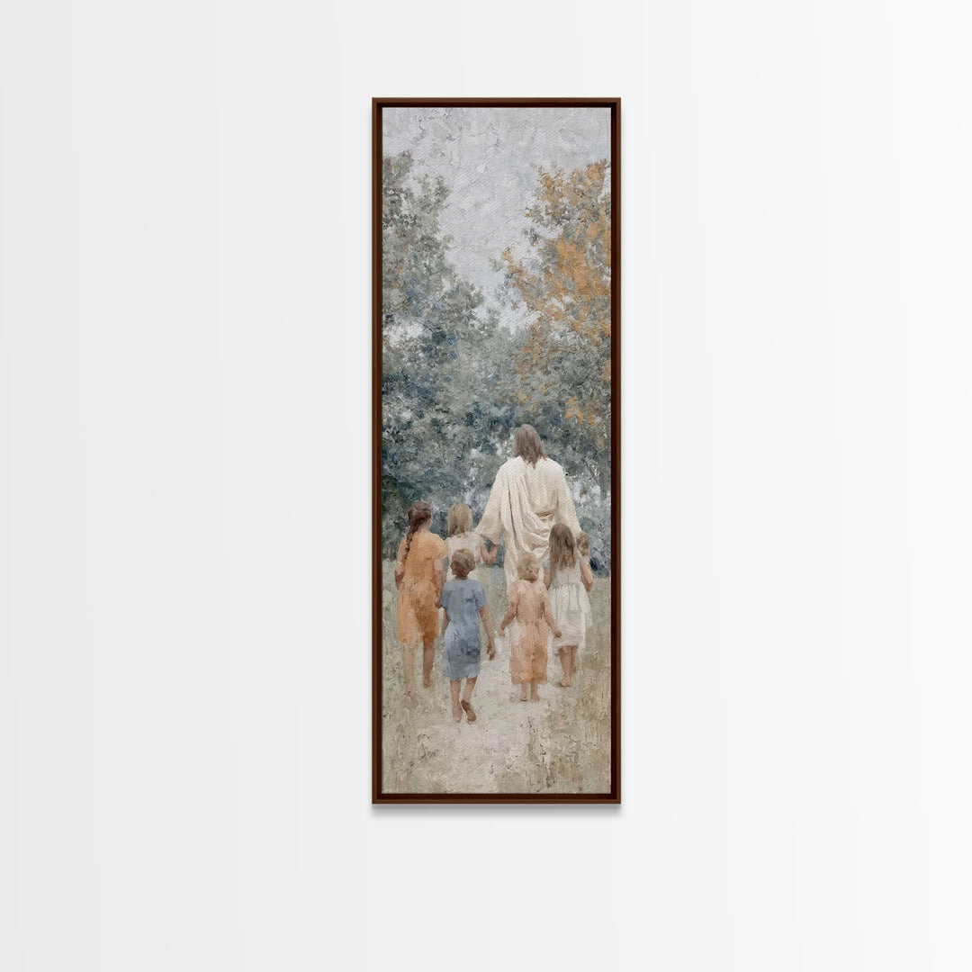 Guided By Christ – Framed Canvas Print – Skinny Art – Christian Art – Jesus Art Print – Christian Painting – Christian Wall Art