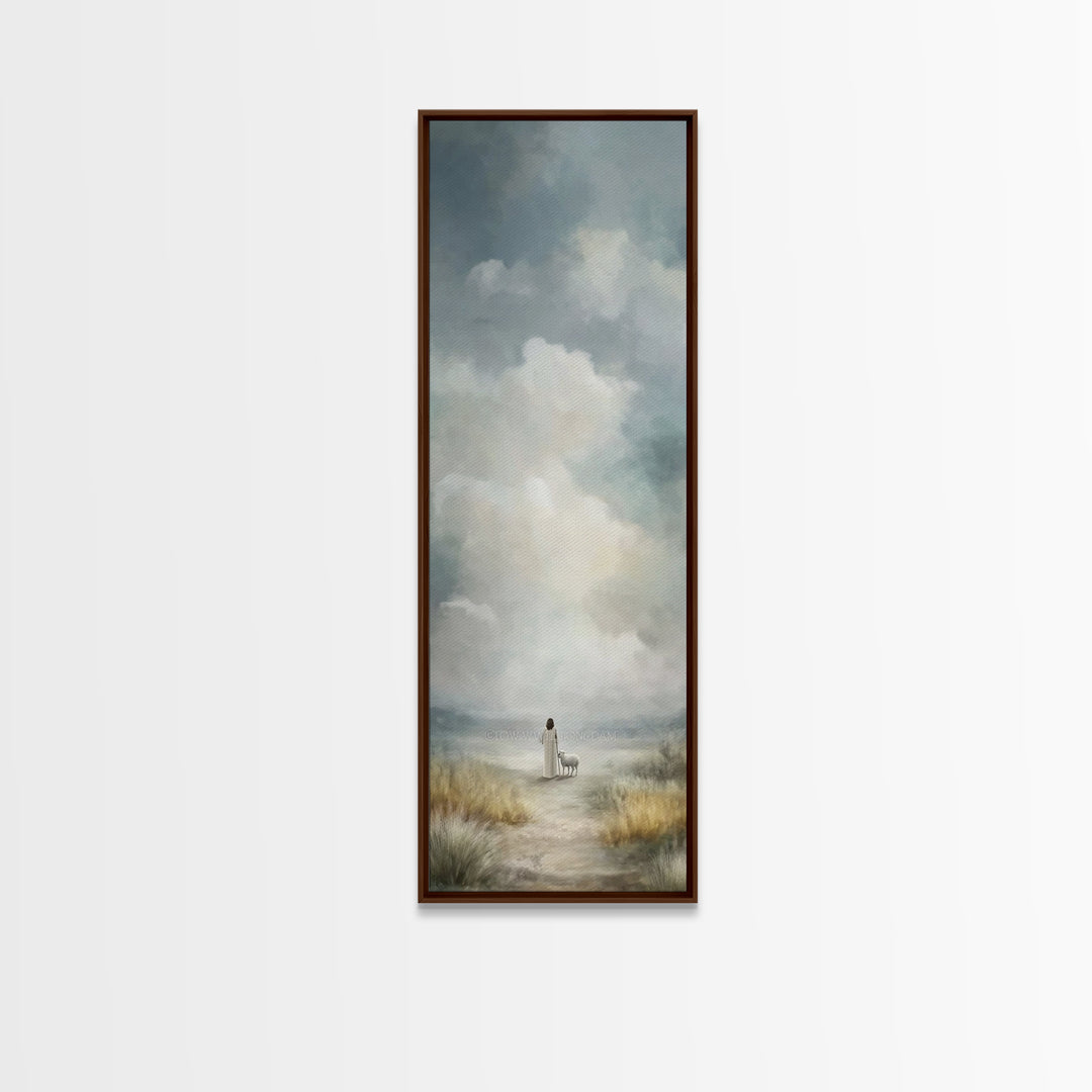 Path Of His Peace – Framed Canvas Print – Narrow Art – Christian Wall Art – Jesus Painting – Christian Art Canvas – Christian Decor
