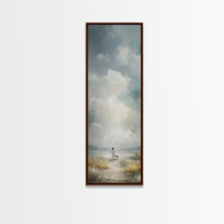 Path Of His Peace – Framed Canvas Print – Narrow Art – Christian Wall Art – Jesus Painting – Christian Art Canvas – Christian Decor