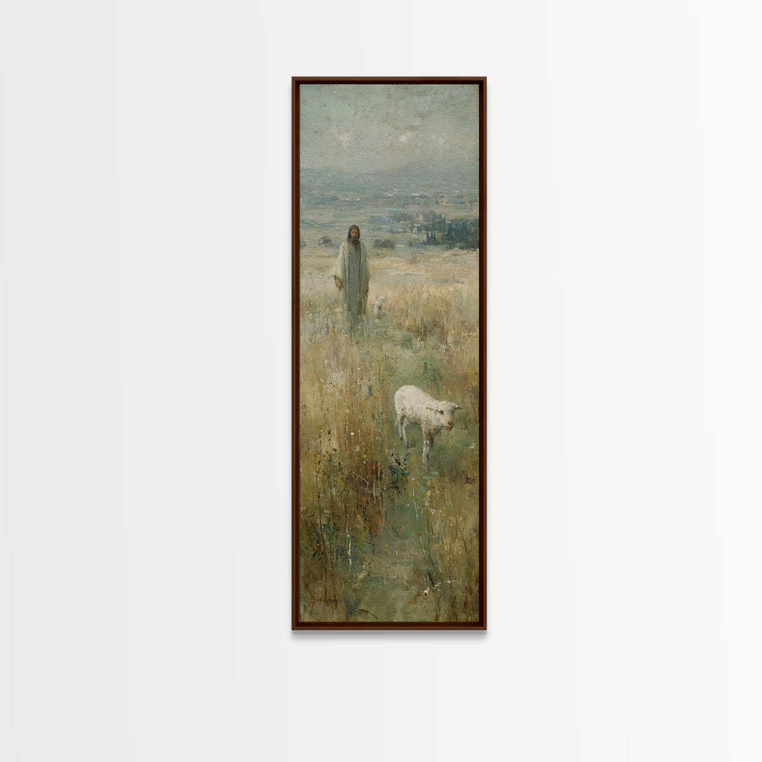 Desert Morning Walk – Framed Canvas Print – Skinny Art – Christian Art Canvas – Jesus Painting – Christian Art – Christian Decor For Home