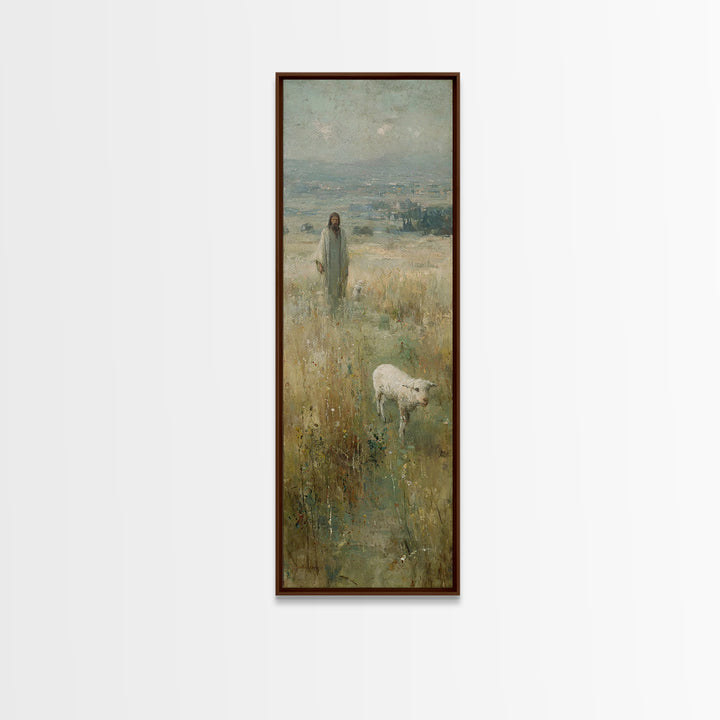 Desert Morning Walk – Framed Canvas Print – Skinny Art – Christian Art Canvas – Jesus Painting – Christian Art – Christian Decor For Home