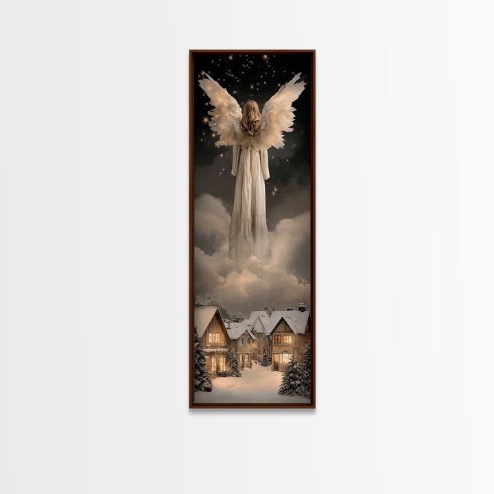 Starry Messenger – Framed Canvas Print | Christian Art Canvas | Christmas Art Prints | Christian Christmas Art | Tall Skinny Art Print | Ch