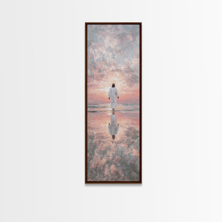 Sea Of Promise – Framed Canvas Print – Skinny Art – Jesus Canvas Art – Christian Painting – Christian Wall Art – Minimalist Christian Art