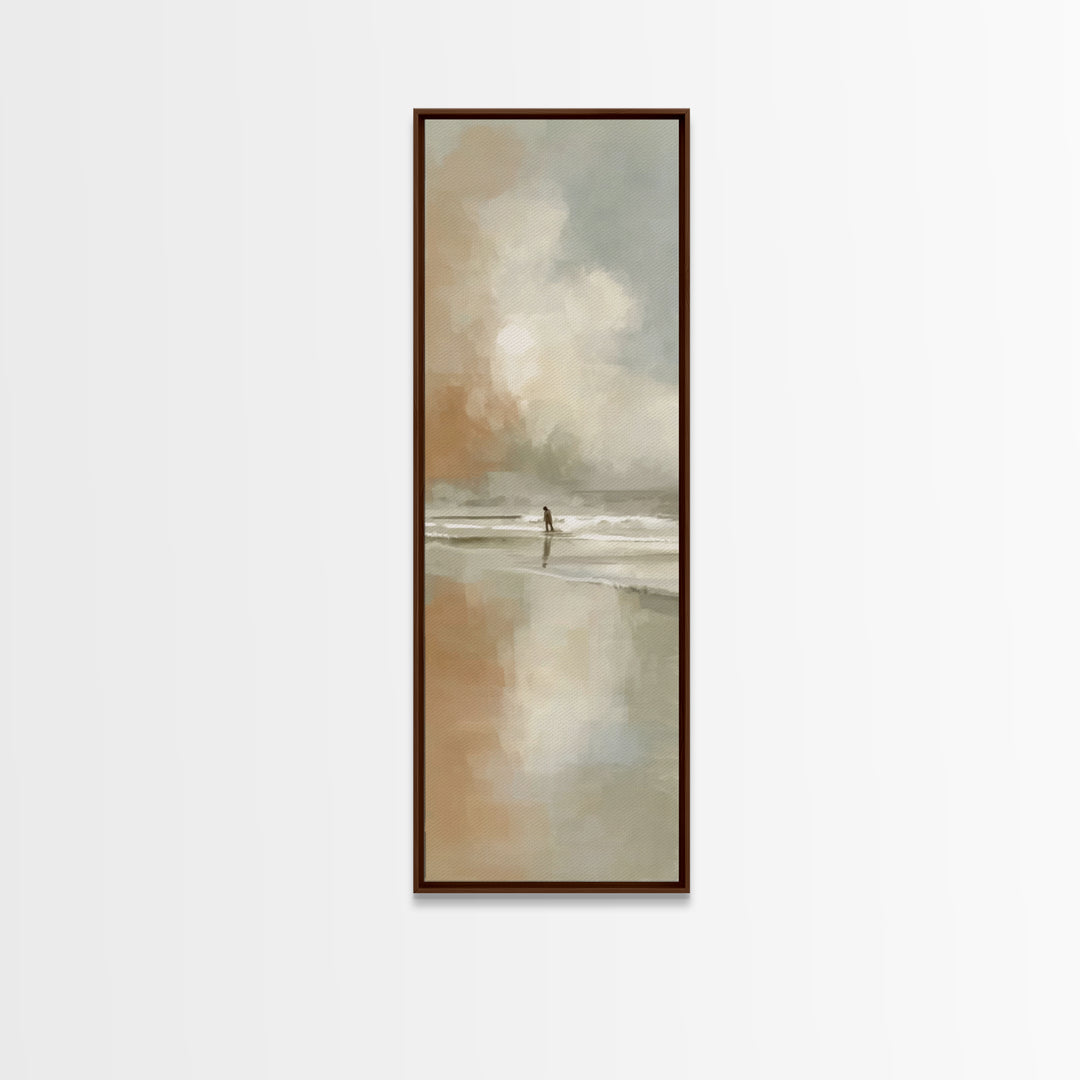 Shorelight Reverence – Framed Canvas Print – Christian Wall Art – Jesus Painting – Narrow Art – Christian Art Canvas – Christmas Art