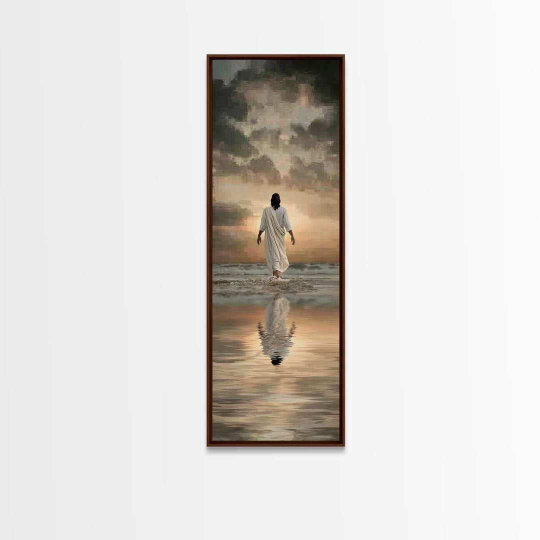 Eternal Horizon Path – Framed Canvas Print – Christian Wall Art – Narrow Art – Jesus Painting – Christian Art Canvas – Christmas Art