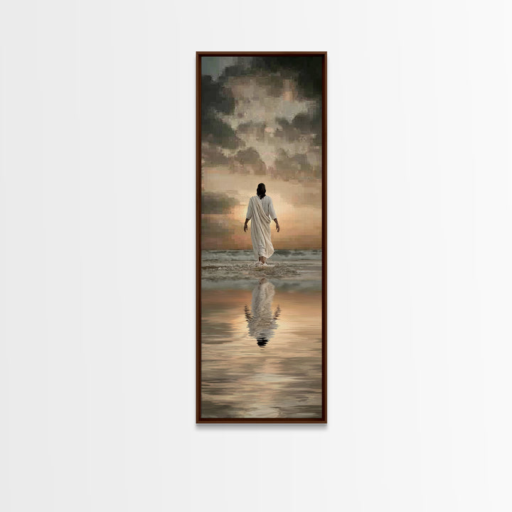 Eternal Horizon Path – Framed Canvas Print – Christian Wall Art – Narrow Art – Jesus Painting – Christian Art Canvas – Christmas Art