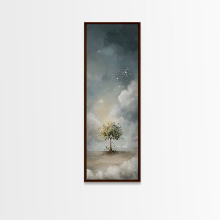 Starlit Tree Hope – Framed Canvas Print – Christian Wall Art – Skinny Art – Christian Art Canvas – Christian Christmas Art – Christian Art