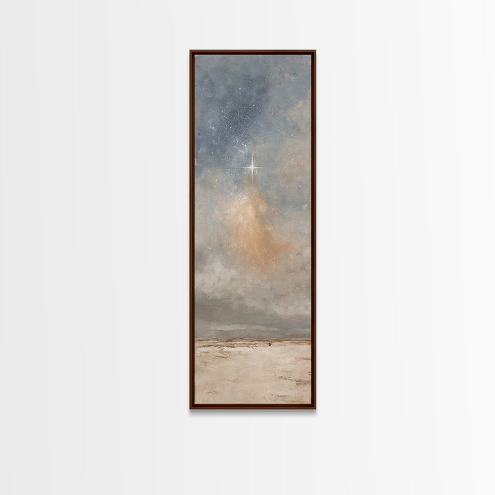 Star Of Redemption – Framed Canvas Print – Christian Art – Tall Narrow Wall Art – Christian Art Canvas – Christmas Art – Christian Christma