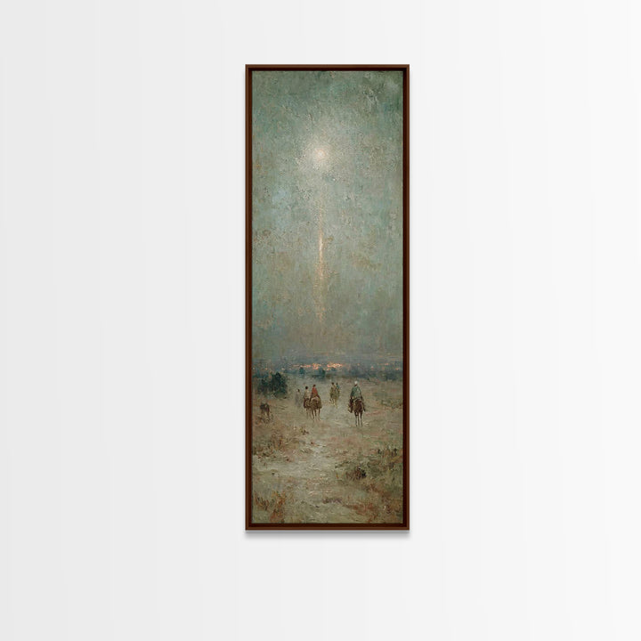 Star of Bethlehem – Framed Canvas Print – Christian Christmas Art – Christian Art Work – Tall Skinny Art Print – Christian Art Canvas – Chr