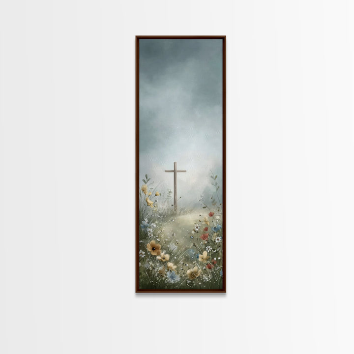 Pathway To Grace – Framed Canvas Print – Tall Narrow Wall Art – Christian Art Canvas – Christian Painting – Christmas Art – Christian Decor