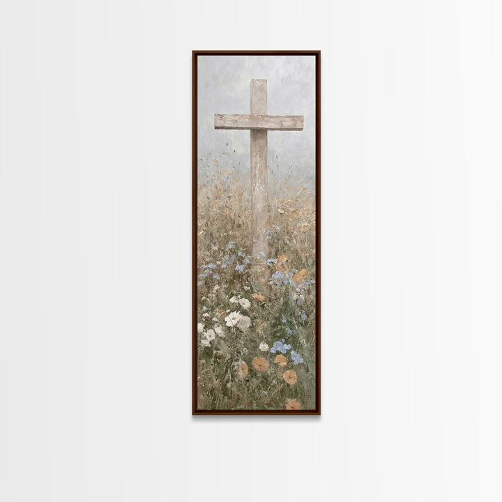 Field Of Mercy | Framed Canvas Print | Skinny Art | Christian Wall Art | Christian Art Canvas | Subtle Christian Art | Christian Christmas