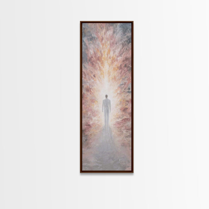 Radiant Ascension – Framed Canvas Print – Tall Narrow Wall Art – Christian Art Print – Christian Wall Art – Modern Christian Painting – Chr
