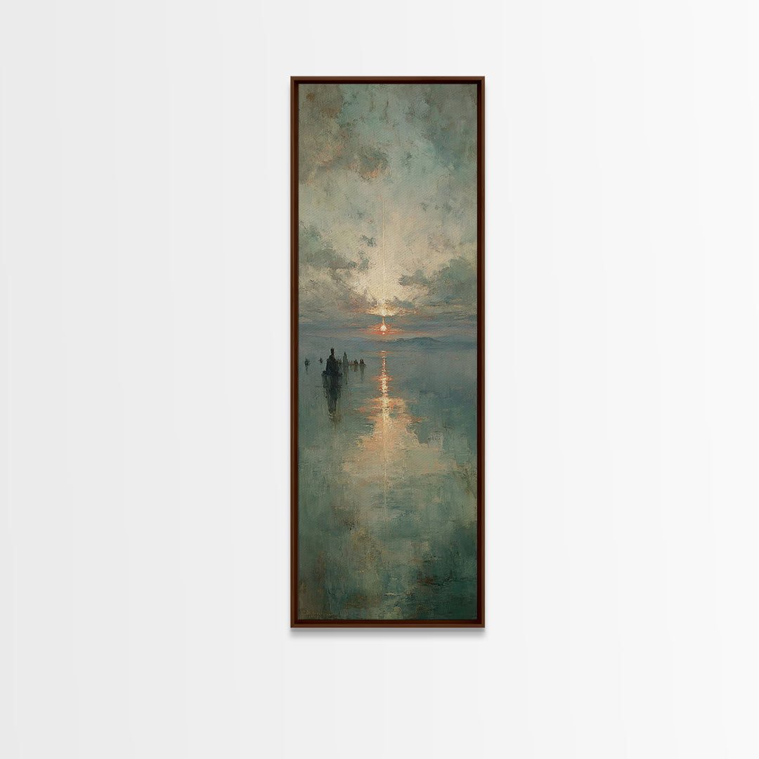 Harbor Of Light | Framed Canvas Print | Skinny Art | Christian Art Canvas | Christian Wall Art | Vintage Christian Art | Christian Gift