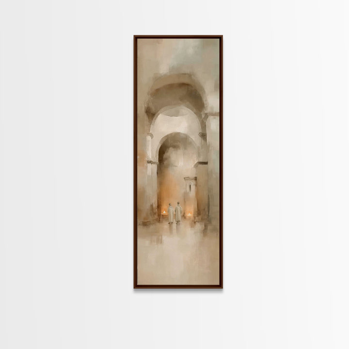 Sanctuary Passage Walk – Framed Canvas Print – Narrow Art – Christian Wall Art – Abstract Christian Art – Christian Art Work – Christian Gi