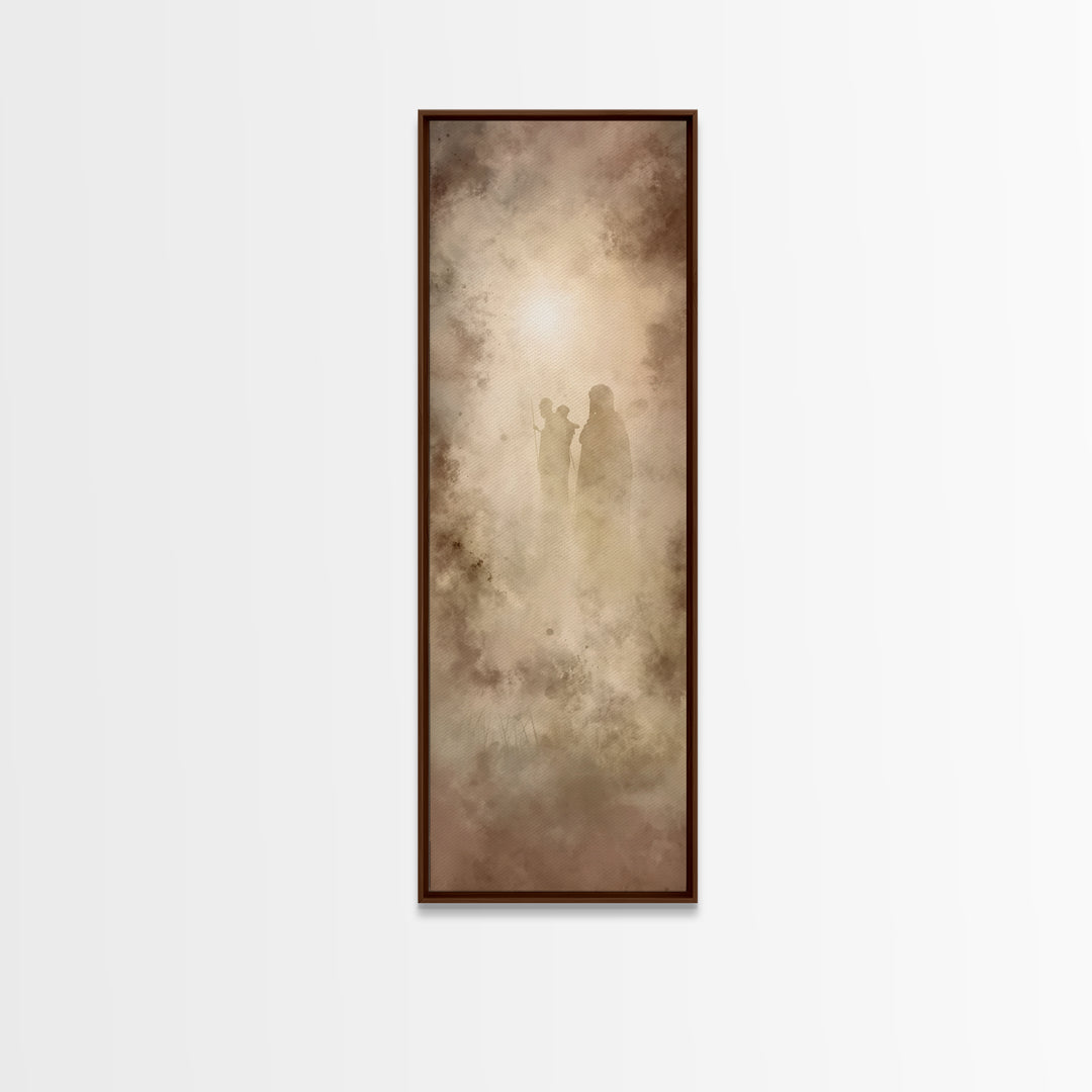 Desert Vision Light – Framed Canvas Print – Tall Narrow Wall Art – Christian Art Work – Moody Christian Art – Christian Wall Art – Unique C