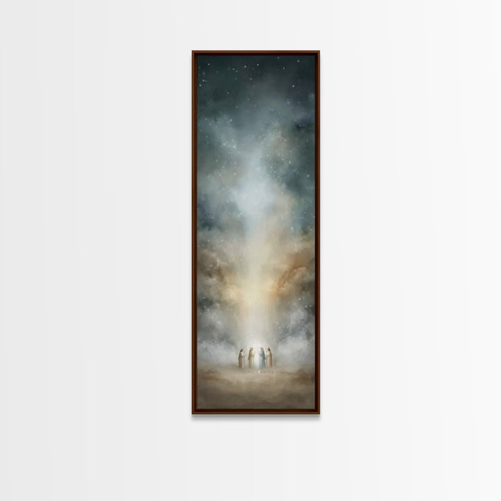 Angelic Field Light – Framed Canvas Print – Tall Narrow Wall Art – Christian Art Print – Christian Wall Art – Subtle Christian Paintings –