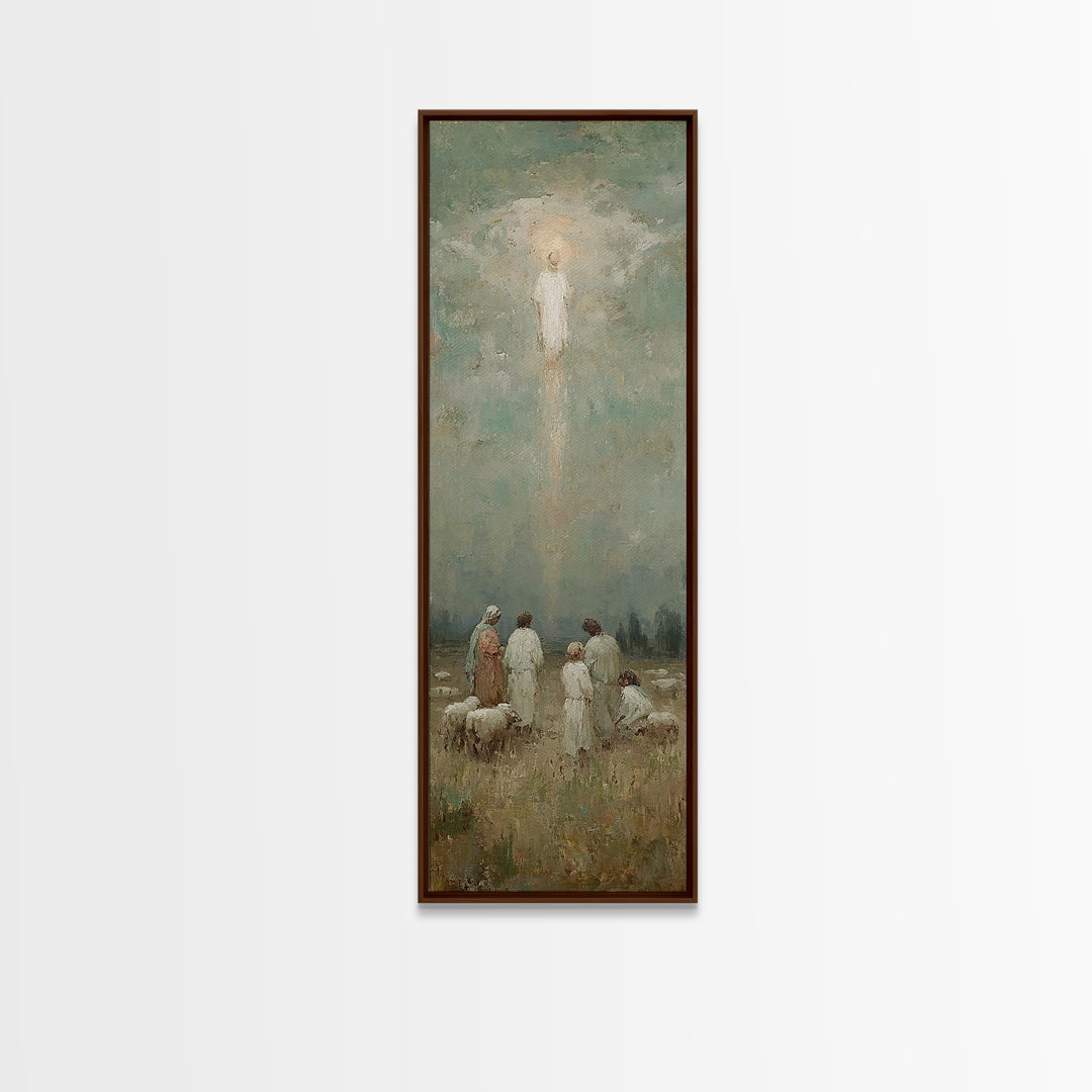Radiant Dawn Host – Framed Canvas Print – Skinny Art – Christian Art Canvas – Christian Wall Art – Modern Christian Art – Christmas Art Wor