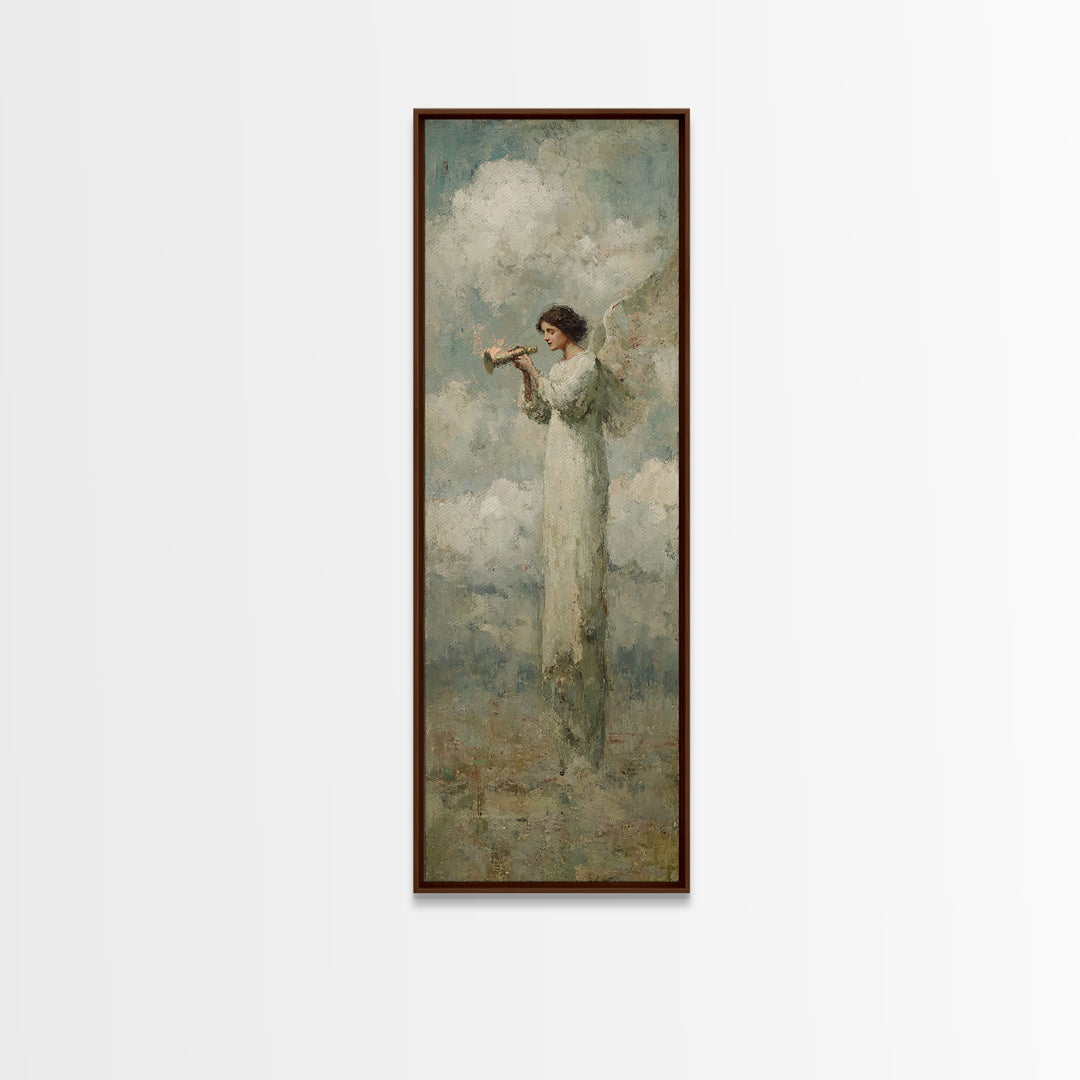 Herald Of Peace, Framed Canvas Print, Narrow Art, Christian Wall Art, Christian Art Canvas, Christian Christmas Art, Christian Decor