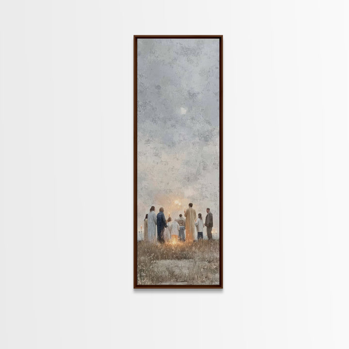 Dawn Of Praise, Framed Canvas Print, Narrow Art, Christian Wall Art, Christian Art Canvas, Christian Christmas Art, Christian Decor