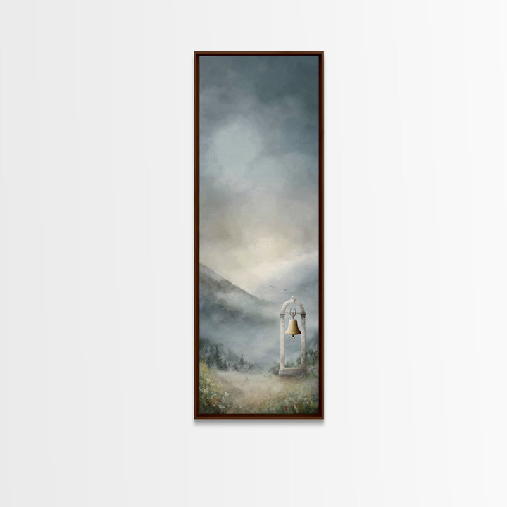 Old Chapel Bell – Framed Canvas Print – Tall Narrow Wall Art – Christian Wall Art – Jesus Painting – Christian Art Canvas – Christmas Art