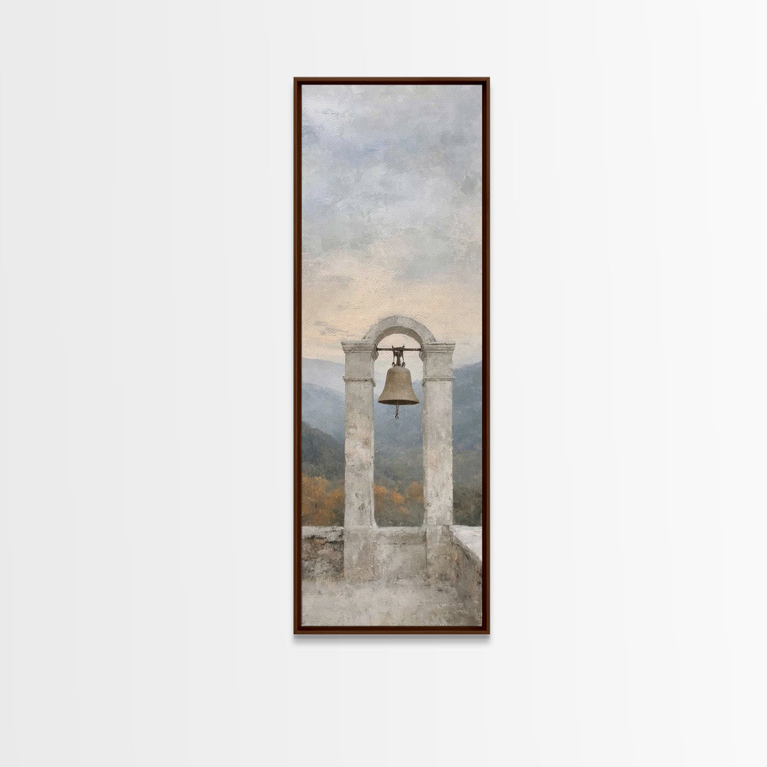 Hillside Bell Grace | Framed Canvas Print | Tall Skinny Art Print | Christian Art Canvas | Christian Wall Art | Christian Painting | Christ