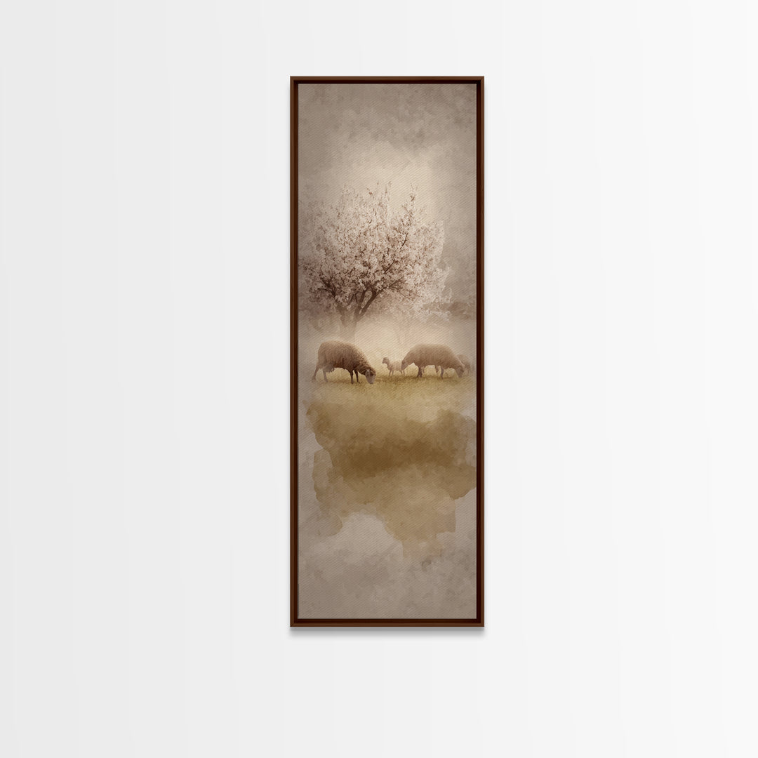 Morning Star Peace – Framed Canvas Print – Christian Wall Art – Christian Art Canvas – Tall Narrow Wall Art – Jesus Painting