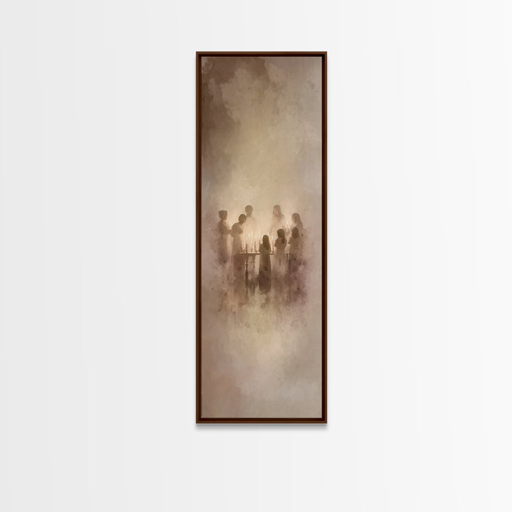 Celestial Assembly – Framed Canvas Print – Christian Art Canvas – Christian Wall Art – Narrow Art – Christian Christmas Art – Christian Dec