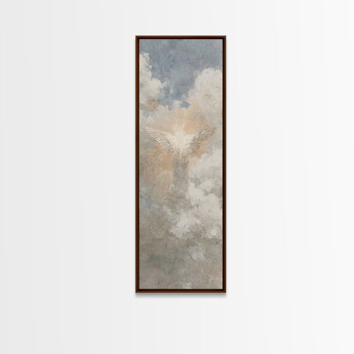 Wings Of Glory – Framed Canvas Print, Christian Art Canvas, Christian Wall Art, Narrow Art, Christian Christmas Art, Christmas Art, Christi