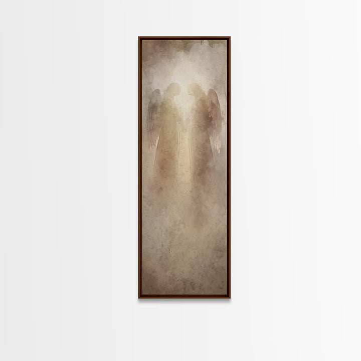 Divine Companions – Framed Canvas Print, Christian Wall Art, Christian Art Canvas, Skinny Art, Christian Christmas Art, Christian Decor, Ch