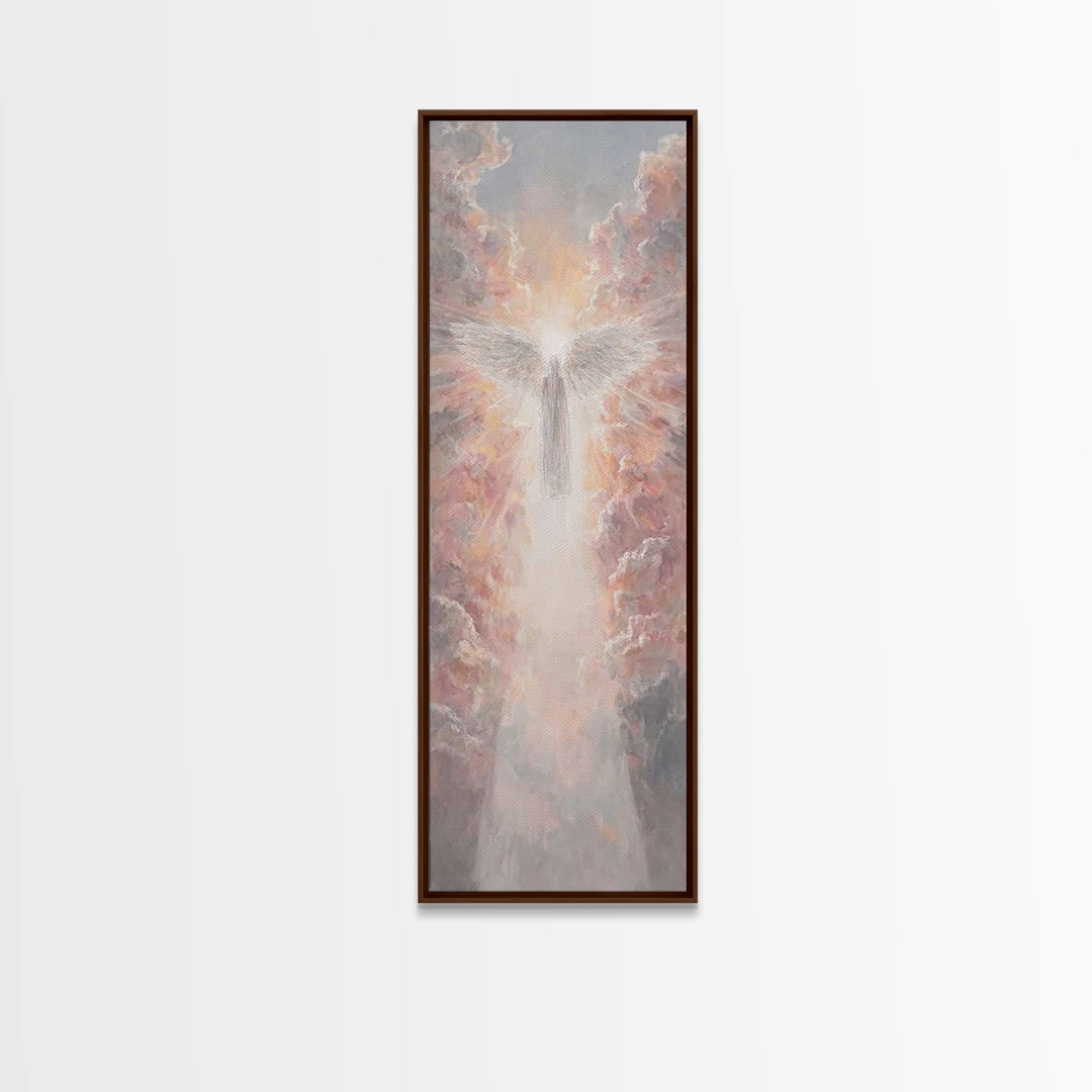 Radiant Ascension – Framed Canvas Print – Christian Art Canvas – Christian Wall Art – Tall Skinny Art Print – Christian Christmas Art – Chr